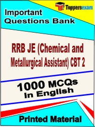 RRB JE (Chemical and Metallurgical Assistant) CBT 2 Book in English - Objective MCQ
