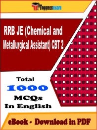 RRB JE (Chemical and Metallurgical Assistant) CBT 2 PDF Book in English - MCQ / Objective Questions