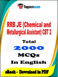 RRB JE (Chemical and Metallurgical Assistant) CBT 2 PDF Book in English - MCQ / Objective Questions