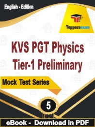 KVS PGT Physics (Tier-1) Preliminary  Test PDF Book In English - Practice Set