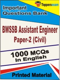 BWSSB Assistant Engineer Paper-2 (Civil) Book in English - Objective MCQ