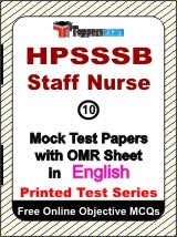 HPSSSB Staff Nurse Exam Mock Test Papers (Book) in English