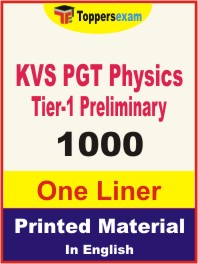 KVS PGT Physics (Tier-1) Preliminary One Liner Book in English