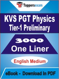 KVS PGT Physics (Tier-1) Preliminary One Liner Book PDF in English
