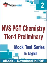 NVS PGT Chemistry (Tier-1) Preliminary  Test PDF Book In English - Question Paper