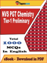 NVS PGT Chemistry (Tier-1) Preliminary   PDF Book In English - MCQ / Objective Questions