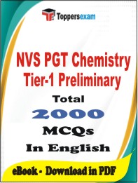 NVS PGT Chemistry (Tier-1) Preliminary   PDF Book In English - MCQ / Objective Questions