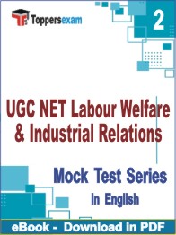 UGC NET Labour Welfare & Industrial Relations  Test PDF Book In English - Question Paper
