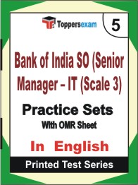 Bank of India SO (Senior Manager – IT (Scale 3)   Book in English - Mock Test / Practice Set