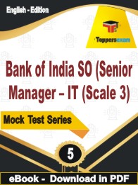 Bank of India SO (Senior Manager – IT (Scale 3)  Test PDF Book In English - Practice Set