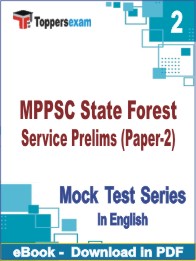MPPSC State Forest Service Prelims ( Paper-2 ) Test PDF Book In English - Question Paper