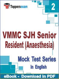 VMMC SJH Senior Resident (Anaesthesia)  Test PDF Book In English - Question Paper