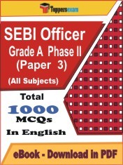 EBook of SEBI Officer Grade A Phase 2 (Paper 3) Exam, PDF Format in English