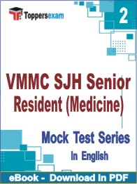 VMMC SJH Senior Resident (Medicine)  Test PDF Book In English - Question Paper