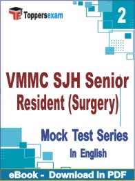VMMC SJH Senior Resident (Surgery)  Test PDF Book In English - Question Paper