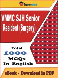 VMMC SJH Senior Resident (Surgery)   PDF Book In English - MCQ / Objective Questions