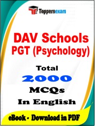 DAV Schools PGT (Psychology) PDF Book in English - MCQ / Objective Questions