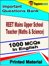 REET Mains Upper School Teacher (Maths & Science) Book in English - Objective MCQ
