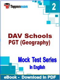 DAV Schools PGT (Geography) Test PDF Book In English - Question Paper