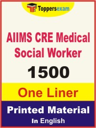 AIIMS CRE Medical Social Worker One Liner Book in English.