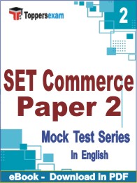 SET Commerce  (Paper 2)  Test PDF Book In English - Question Paper
