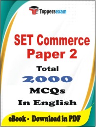 SET Commerce  (Paper 2)   PDF Book In English - MCQ / Objective Questions