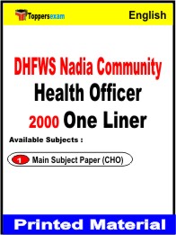 DHFWS Nadia Community Health Officer One Liner Book in English