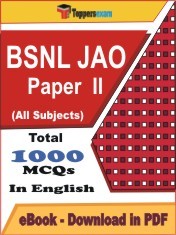EBook of BSNL JAO (Paper 2) Exam, PDF Format in English