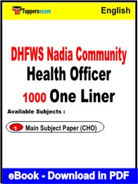 DHFWS Nadia Community Health Officer One Liner Book PDF in English
