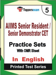AIIMS Senior Resident / Senior Demonstrator CET    Book in English - Mock Test / Practice Set