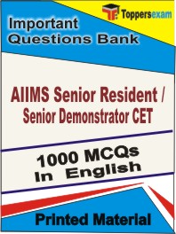 AIIMS Senior Resident / Senior Demonstrator CET    Book in English - Objective MCQ