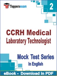 CCRH Medical Laboratory Technologist Test PDF Book In English - Question Paper