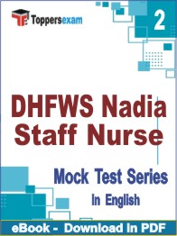 DHFWS Nadia Staff Nurse   Test PDF Book In English - Question Paper