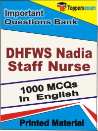 DHFWS Nadia Staff Nurse  Book in English - Objective MCQ