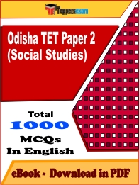 Odisha TET Paper 2 (Social Studies) PDF Book In English - MCQ / Objective Questions