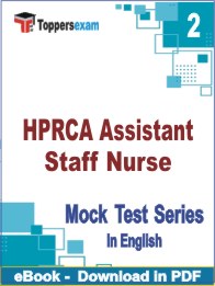 HPRCA Assistant Staff Nurse PDF Book In English - Question Paper