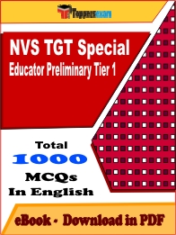 NVS TGT Special Educator Preliminary Tier 1 PDF Book In English - MCQ / Objective Questions