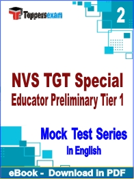 NVS TGT Special Educator Preliminary Tier 1 PDF Book In English - Question Paper
