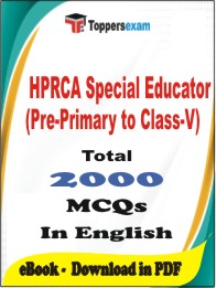 HPRCA Special Educator (Pre-Primary to Class-V) PDF Book In English - MCQ / Objective Questions