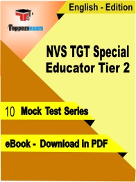 NVS TGT Special Educator Tier 2 PDF Book In English - Mock Test/Practice Set