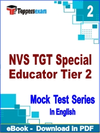 NVS TGT Special Educator Tier 2 PDF Book In English - Question Paper