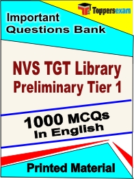 NVS TGT Library Preliminary Tier 1 Book in English - Objective MCQ
