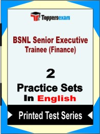 BSNL Senior Executive Trainee (Finance) Book in English - Question Paper / Practice Set