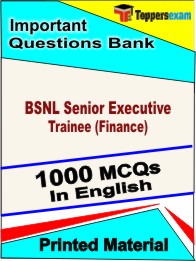 BSNL Senior Executive Trainee (Finance) Book in English - Objective MCQ