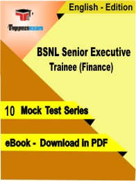 BSNL Senior Executive Trainee (Finance) Test PDF Book in English - Mock Test/Practice Set