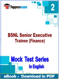 BSNL Senior Executive Trainee (Finance) Test PDF Book In English - Question Paper