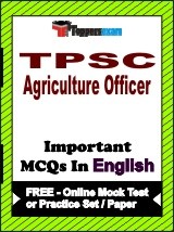 TPSC Agriculture Officer Test Book in English - Question Paper / Practice Set