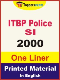 ITBP Police SI One Liner Book in English