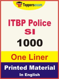 ITBP Police SI One Liner Book in English