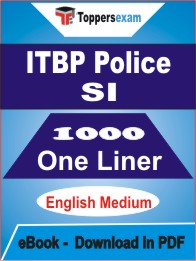ITBP Police SI One Liner Book PDF in English